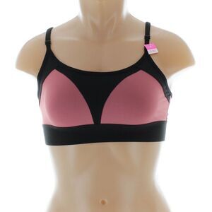 NWT Pink Victoria's Secret Color-Block Active Sports Bra Mauve & Black - Size S
